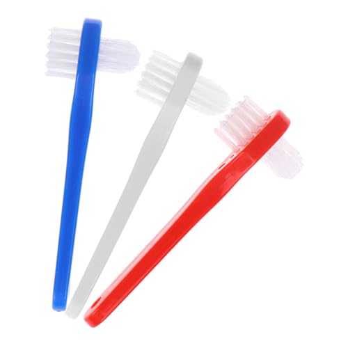 BAZEITFLOW Set 3 Spazzolini da Denti per Adulti Piccoli Testine Morbide Spazzolino Dentiera Accessorio per la Pulizia Orale