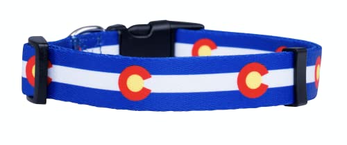 Native Pup Colorado Flag Dog Collar (Colorado Blue, Small) #TOP1