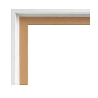 Cornice Cassetta Americana per tele. Cubo Nero Interno Foglia Argento