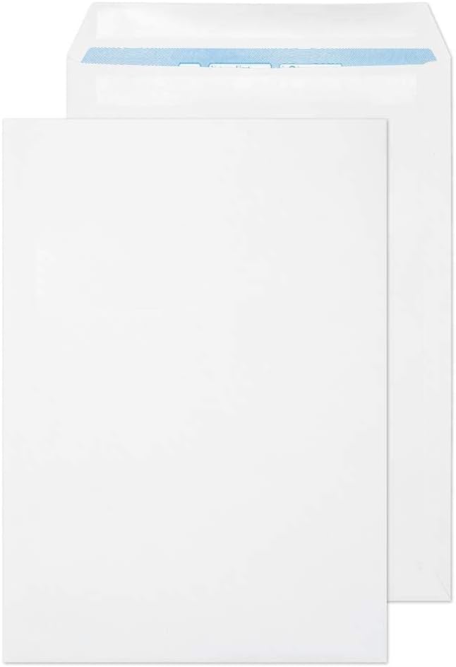Blake Purely Environmental C4 324 x 229 mm 100 GSM Nature First Recycled Pocket Self Seal Envelopes (RN17891) White - Pack of 250