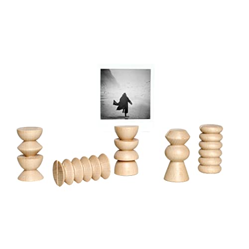 5mm Paper - Wooden Totem Picture/Card Stand - Tall Set of 5