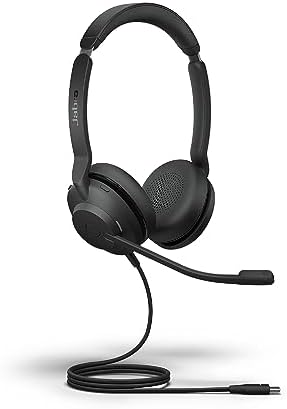Jabra Evolve2 30 Se On Ear Wired Stereo Noise-Cancelling Headset-Features 2-Mic Call Technology & Usb-C Cable-Works With All Leading Unified Communications Platforms Such As Zoom & Google Meet-Black