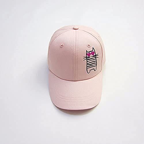 Image of Girls Baseball Hat Kids Cotton Hat Trucker Sun Hat Adjustable Toddler Baseball Cap Beach Hat for Toddler Girls 1-10 Years, Dancing Cat, 6-8 Years