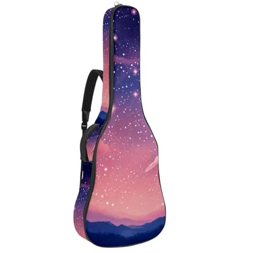 Housse pour guitare acoustique 40-42 pouces rose ciel étoilé étanche