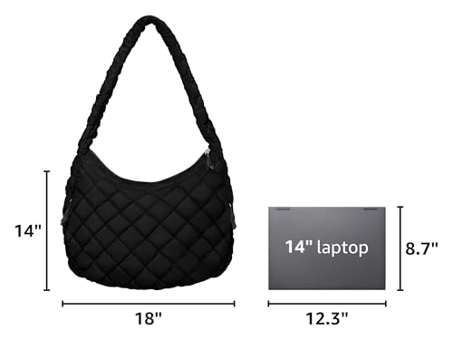 Bolso tote acolchado impermeable para mujer miniatura 3