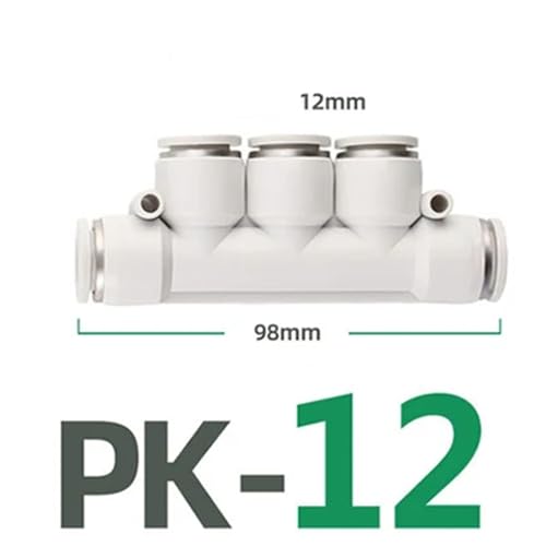 Conector neumático para distribución de aire en manguera de PU de 10mm de plástico 3