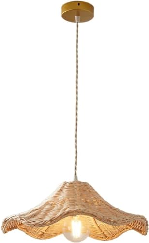 Lampe en rotin esprit bohème chic luminaire suspendu