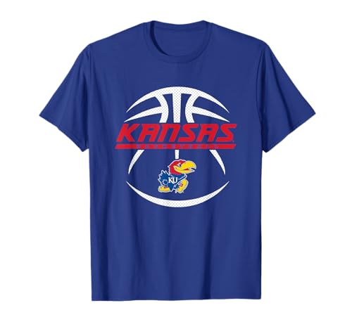 Kansas Jayhawks Basketball Rebound Blue T-Shirt Small