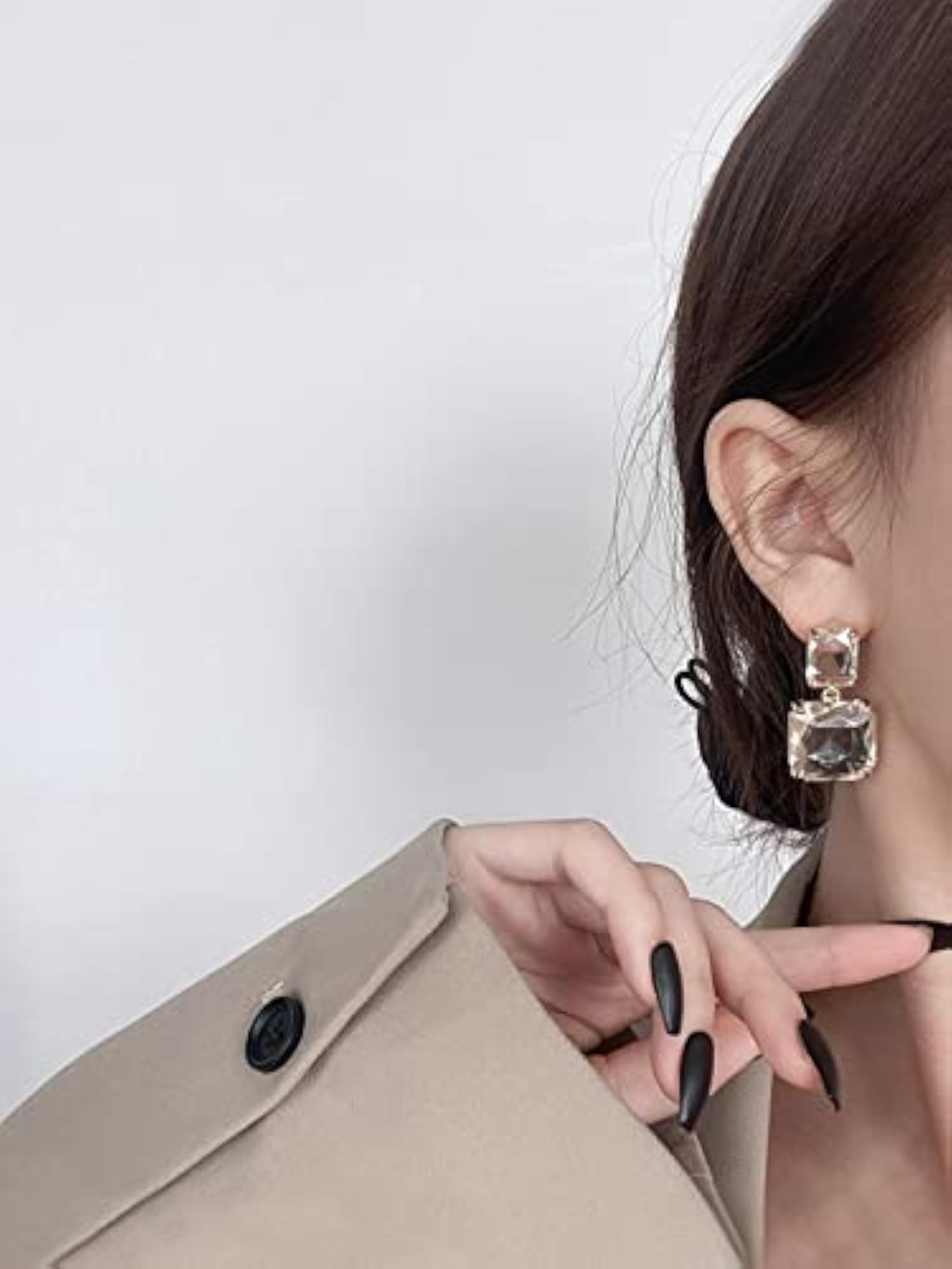 Geometric Shape Stud Drop Earrings