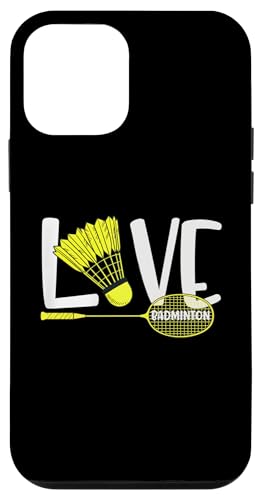 LOVE BADMINTON Cute Racket and Shuttlecock Sports Fan Player X}zP[X iPhone 12 mini p
