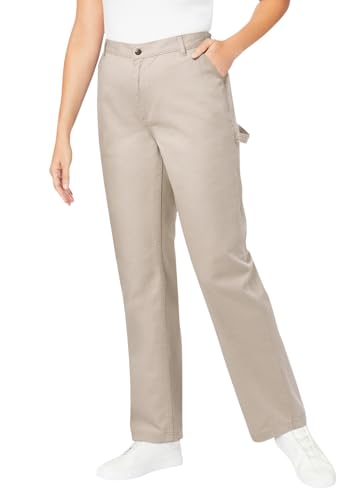 Woman Within Plus Size Petite Womens Plus-Size Denim Carpenter Pants