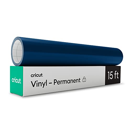 Cricut Premium Permanent Vinyl Roll (12 In X 15 Ft), Weather-Resistant, Dishwasher-Safe & Fade-Proof, Compatible With Cricut Cutting Machines, Create Signs, Labels, & Personalize Diy Projects, Blue #TOP3