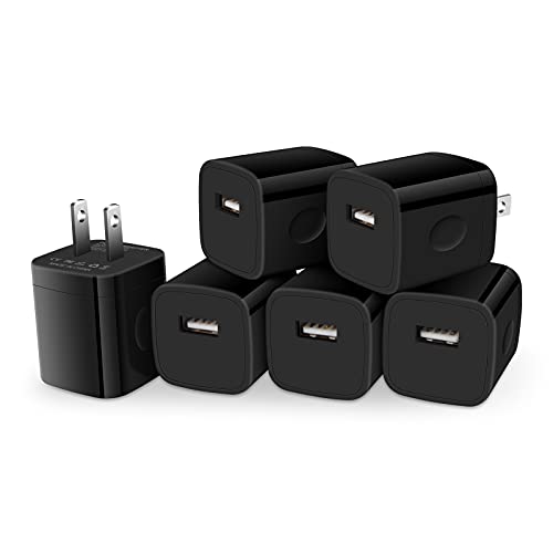 Android Phone USB Wall Plug Adapter,Charging Box Fast,Single Port Travel Charger Block Cube Black Fast Charging Brick for Phone 15/14/13/12/SE/11 Pro,Samsung Galaxy S23/S22/S21/S20 5g,Note 20,A54 A73