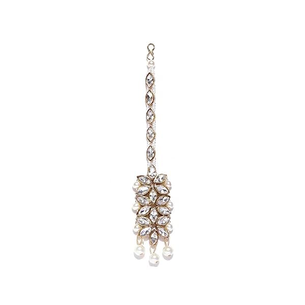 ZAVERI PEARLS Traditional Pearl Kundan Long Multi Layer Necklace Set for Women-ZPFK6989 - Image 9