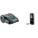 Bosch Rasenmäher Indego S+ 350 (einschließlich kostenloser App, 19 cm Schnittbreite, für Rasenflächen bis 350 m²) + Laser Entfernungsmesser Zamo (3. Generation, Messbereich: 0,15 – 20,00 m, Karton)