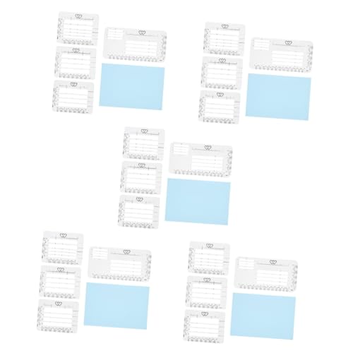 Modèle de carte de voeux TEHAUX pochoir enveloppe transparent 20 pièces
