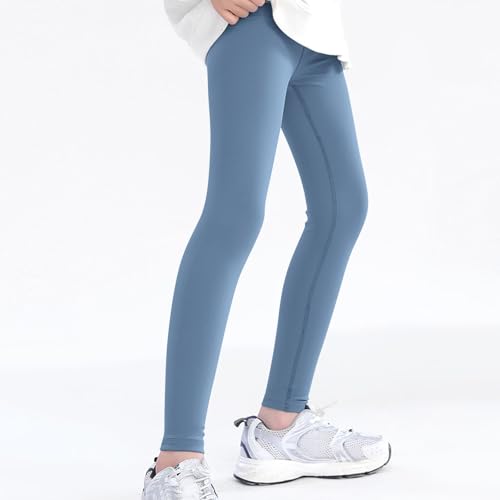 Girls Thermal Leggings Seamless High Waisted Stretch Thermal Tights Dance Yoga Pants Kids Leggings No Pockets2