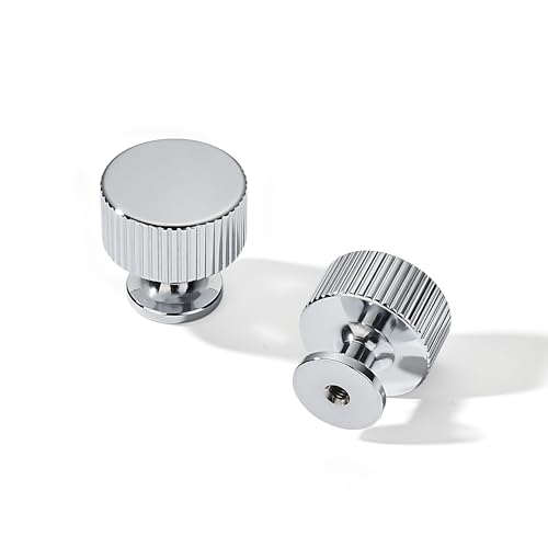 khtumeware Knob 10-Pack,Polished Chrome Cabinet Pulls, Kitchen Drawer Handles, for Dresser cabinets, cabinets, Door cabinets, Hardware