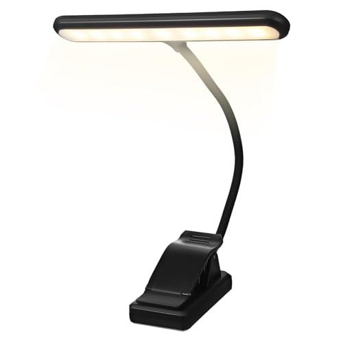 ERINGOGO Led Piano Stand Lamp Real-time Power Indicator 27 Levels Clip-on Book Light for Reading Lightweight