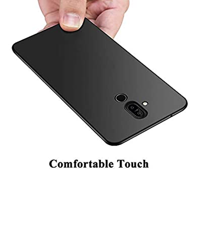 Image of Mobile Back Cover Case for Nokia 8.1 (Silicone Case|CameraProtection|Black SC1510)