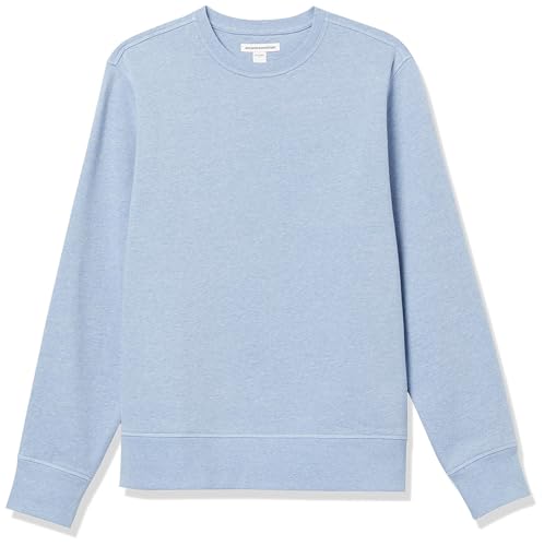 Amazon Essentials Sudadera de Forro Polar con Cuello Redondo (Disponible en Tallas Grandes y Largos Especiales) Hombre, Azul Claro Mezcla, L