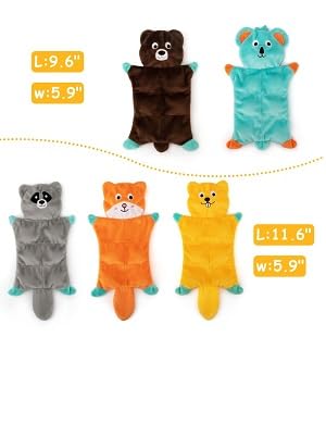 No Stuffing Dog Toys - 5 Pack Squeaky Dog Toys Plush Set for Puppy Teething,Durable Chew Toys for Small Medium Dogs,Cute Holiday Pet Toys for Playing Training Reducing Boredom - Image 5