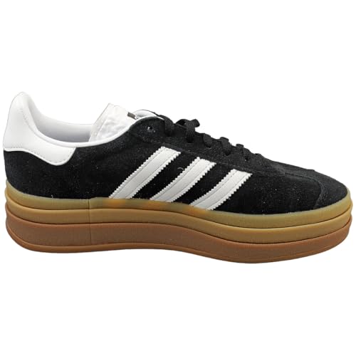 Image of adidas Gazelle Bold W Women's Three Layers Q-Pannel Gum Sole Trainers (Black White, US 9.5)