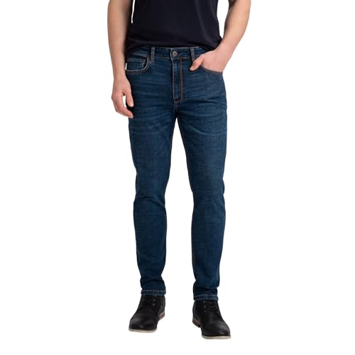 Mens Jeans Stretch Denim Slim Fit Tapered Leg Soft Cotton