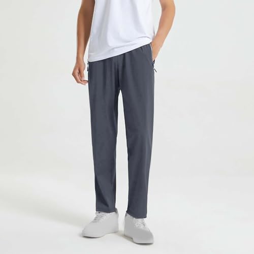 Generic Mens Casual Pants with Zipper Pockets Lightweight Hiking Running Sweatpants Gym Workout Athletic Pants for Men, Large2
