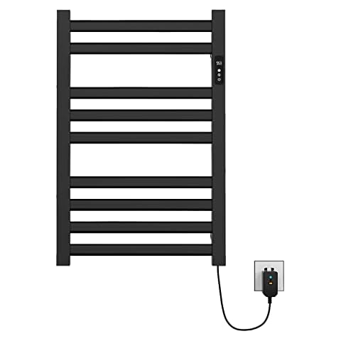 ESOP Badheizkörper Elektrisch Matt Schwarz Handtuchheizkörper Elektrisch 500x760mm Intelligente Konstante Temperatur Heizkörper Heizung 230 W Digitalanzeige Handtuchwärmer Anthrazit Handtuchtrockner Cover