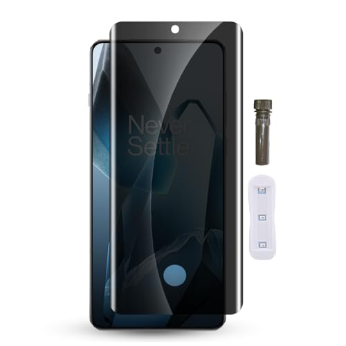 Image of Premium UVPrivacy Tempered Glass Screen Protector for Oneplus 13 (6.82 Inch, Pack of 1) Edge to Edge Coverage Anti-Spy /Anti-Peeping 9H Hardness Screen Guard with Installation Kit