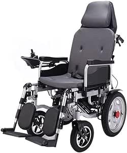 Electric Power Wheelchair, Folding, Black, Lightweight, automatic Adjustment, fully lying & easy to carry wheelchair EWCH20