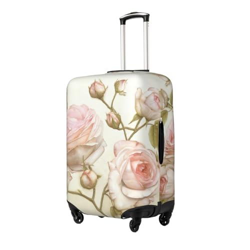 Beauty Pink Roses Print Luggage Suitcase Cover Protector Luggage Washable Covers With Concealed Zipper2