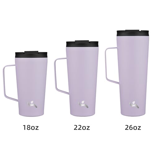 Image of Konokyo 22 oz Insulated Tumbler with Handle & Straw, Stainless Steel Mug