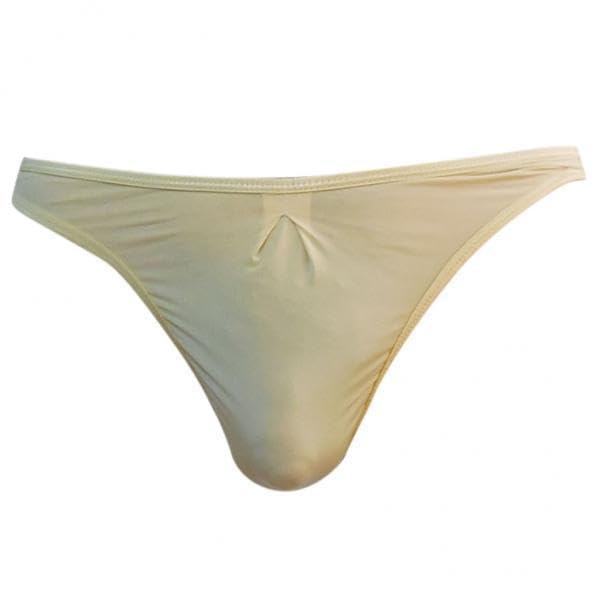 Men's Ultra Thin G-String Underwear | Comfortable Mini Briefs Underpants for Men | Apricot Silk-Like Fabric | Innerwear with Breathable Design | Value 3 Pack-image-2