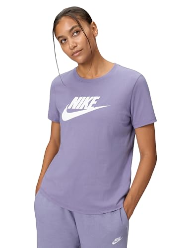 Nike Women's Sportswear Essentials Logo T-Shirt, World Indigo/White, Large