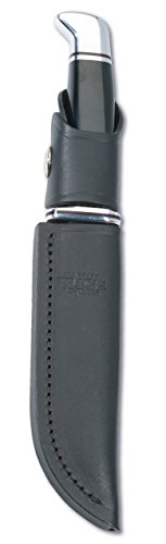 Buck Knives 105 Pathfinder Fixed Blade Hunting Knife, 5" 420HC Stainless Steel Blade, Black Phenolic Handle