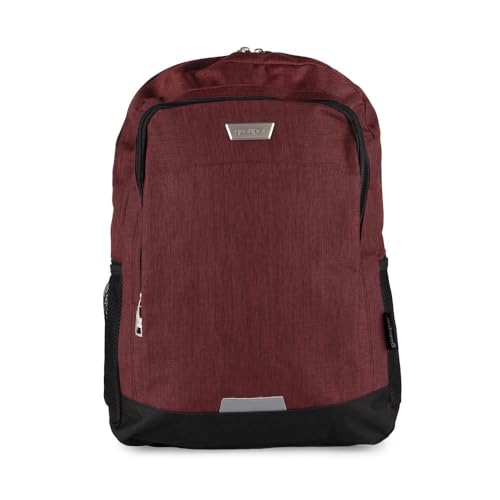 Mochila Executiva Gosuper Versa, Compartimento para Laptop, Vinho com Preto, Material Resistente