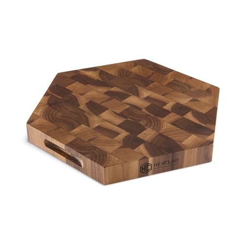 Tabla Hexagonal de Corte y Charcutería de Nogal 15" miniatura 1
