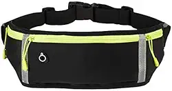 Cinto de corrida, cinto de hidratação, bolsa impermeável para cintura, compatível com iPhones, bolsa esportiva ajustável para cintura, para maratonas, caminhadas e ciclismo, verde