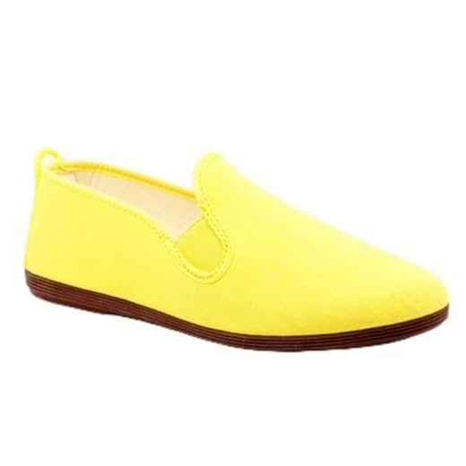 javer 55-1 - Zapatilla Kung-FU Lona Mujer Color: Amarillo Talla: 38
