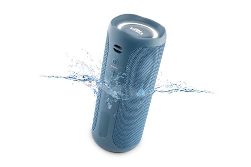 Vieta Pro Altavoz Bluetooth Potente, Resistente al Agua, 10H de Batería, Micrófono. Altavoz Portátil Grande True Wireless, Aux In, USB, Asistente de Voz y Sistema de Luces | #Party Azul