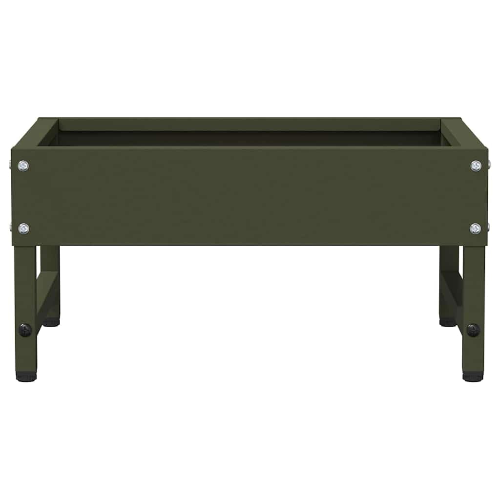 Mangiatoia per uccelli verde oliva in acciaio laminato a freddo, 34 x 26 x 16 cm, resistente alle intemperie, per interni ed esterni, con capacità di 3 kg e facile da montare
