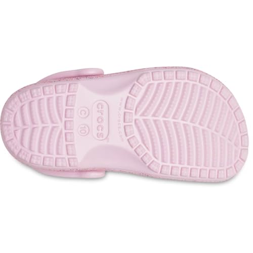 Image of Crocs Kids Unisex Classic Glitter Clog (Toddler) White /Rainbow 5 Toddler M