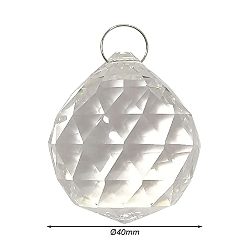 Cristal Multifacetado Feng Shui Para Pendurar 40mm Asfour Tamanho do Cordão:27cm