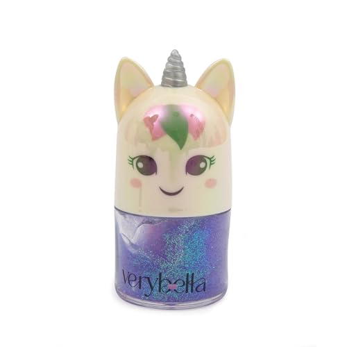 Very Bella Unicorn Party Mix Set, Glitter Roll-On Gel & Diamond Face Stickers for Kids, Magical Makeup for Girls - Image 4