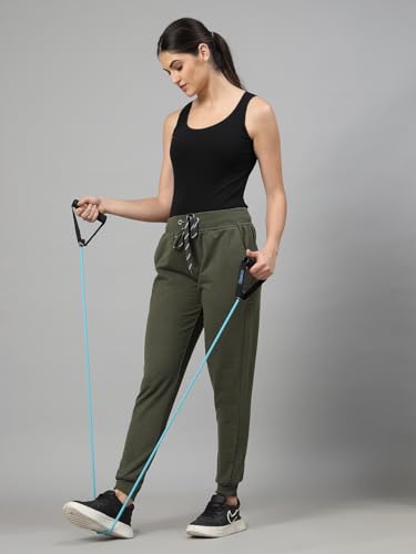 Image of UZARUS Women's Cotton Regular Fit Joggers Track Pants with 3 Pockets