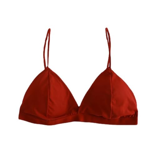 Young Lady's Girl's V Neck Triangle Cup Padded Bra Beauty Back Party Dress Bra Triangle Wireless Bralette