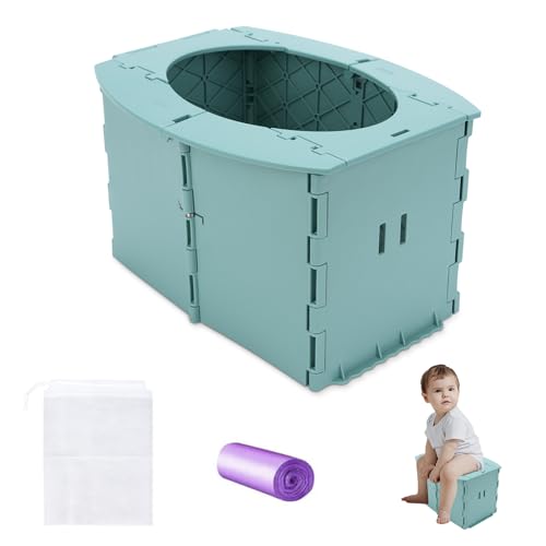 Faltbares Töpfchen Reisetoilette Kinder Reisetöpfchen Faltbar mit Aufbewahrungstasche Tragbare Kindertoilette für Reise Camping Outdoor Innen- und Außenbereich