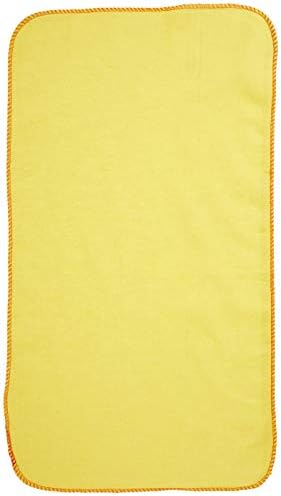 Buffalo Industries (60235) 13" x 24" 100% Cotton Fully Hemmed Yellow Flannel Dust Cloths, Pack of 12, Won't Scratch Fine surfaces, Great for Automotive, Polishing, Cleaning, Machine Washable